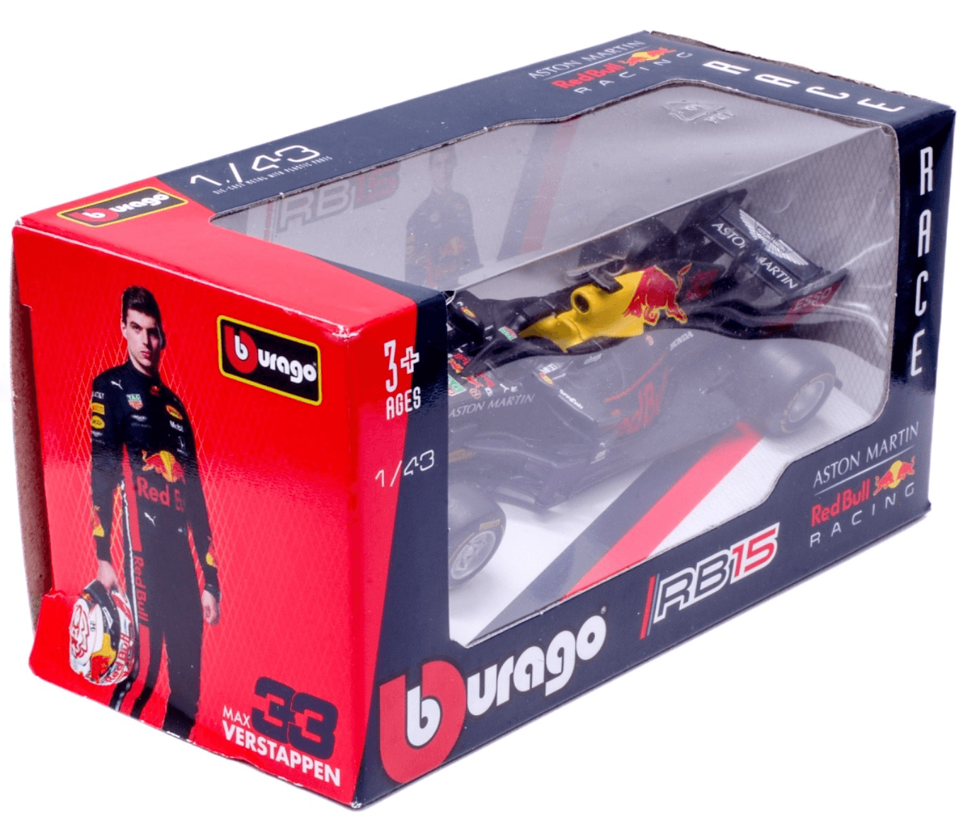 Bburago ~ ASTON MARTIN RED BULL RACING RB15 ~ MAX VERSTAPPEN #33 ~ Diecast 1:43 - Thumbnail 7