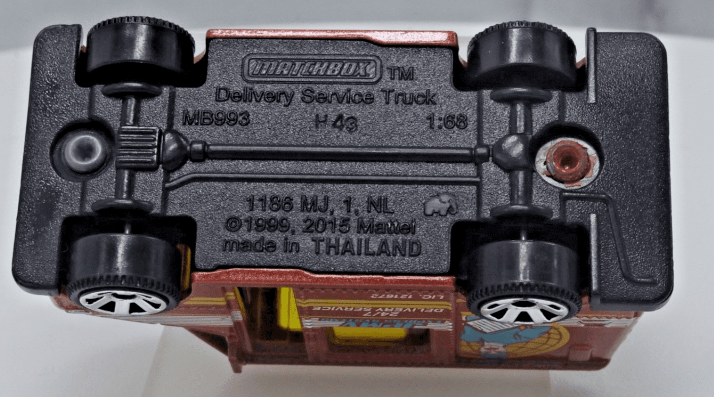 2015 Matchbox MB993 ~ JPMV DELIVERY SERVICE TRUCK ~ Copper 1:68 Diecast - Thumbnail 8