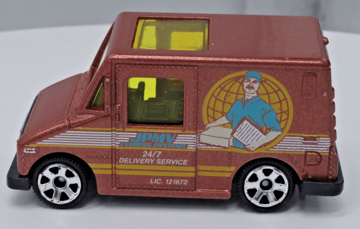 2015 Matchbox MB993 ~ JPMV DELIVERY SERVICE TRUCK ~ Copper 1:68 Diecast - Thumbnail 4