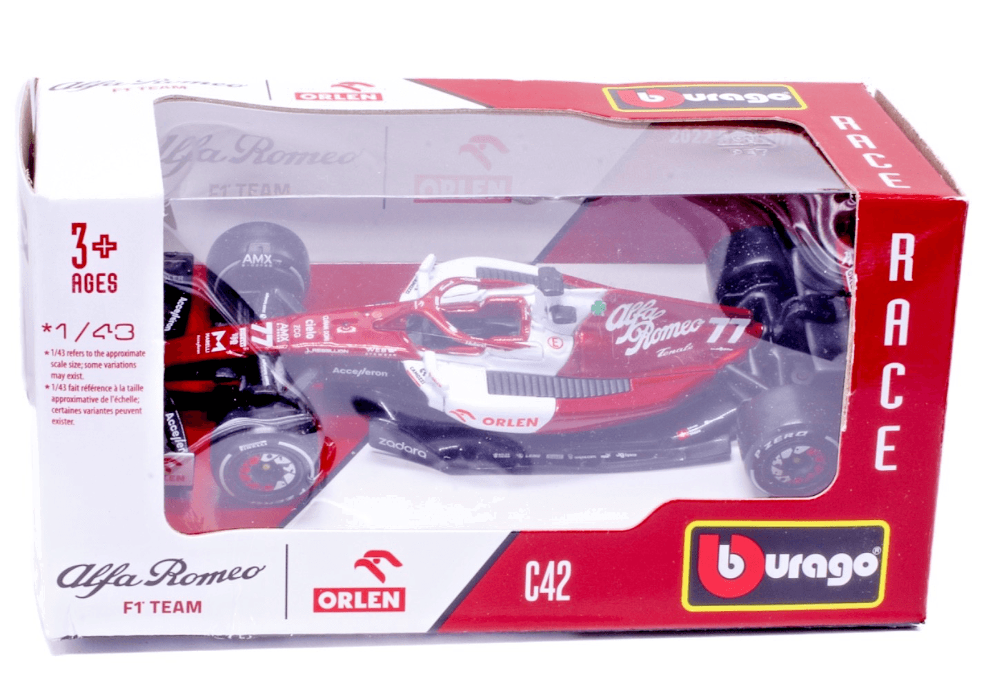 Bburago ~ ALFA ROMEO F1 Team ORLEN C42 F1 ~ VALTTERI BOTTAS #7 ~ 1/43 Diecast