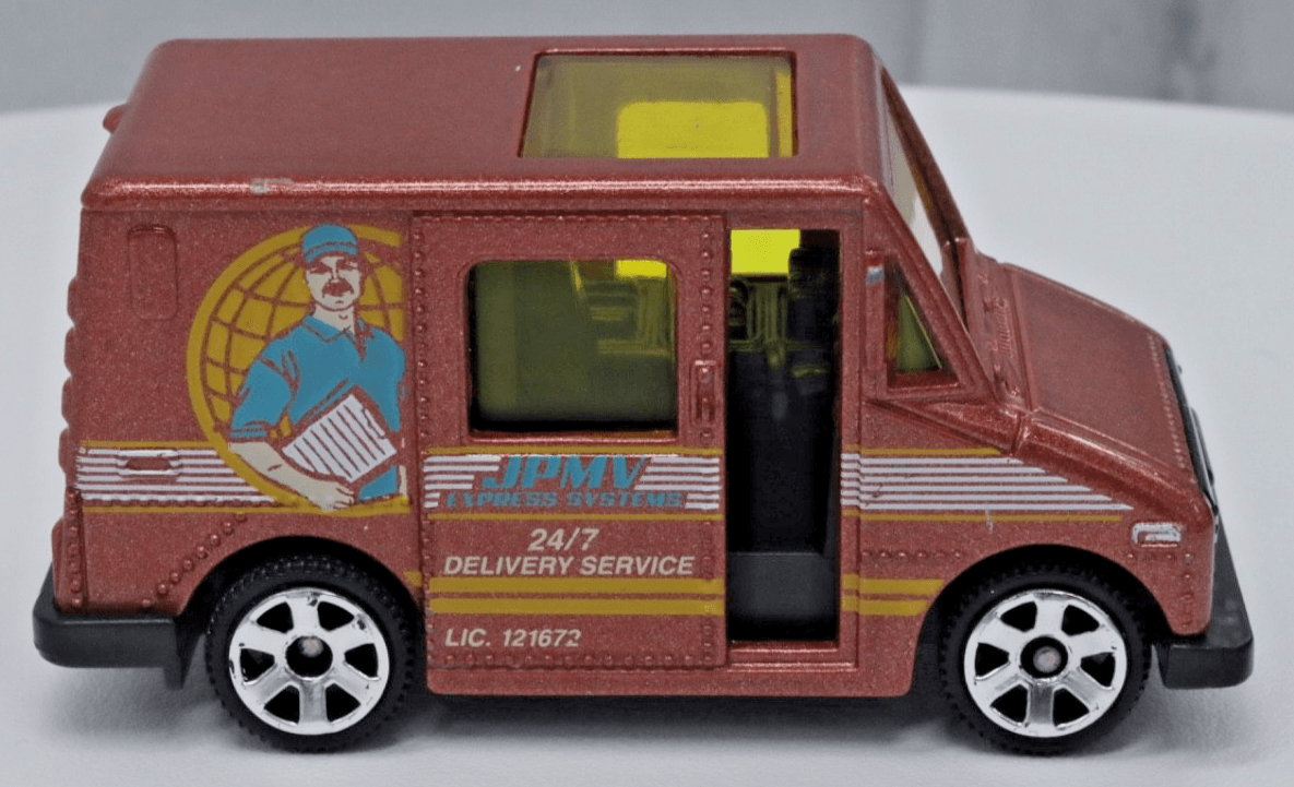 2015 Matchbox MB993 ~ JPMV DELIVERY SERVICE TRUCK ~ Copper 1:68 Diecast - Thumbnail 3