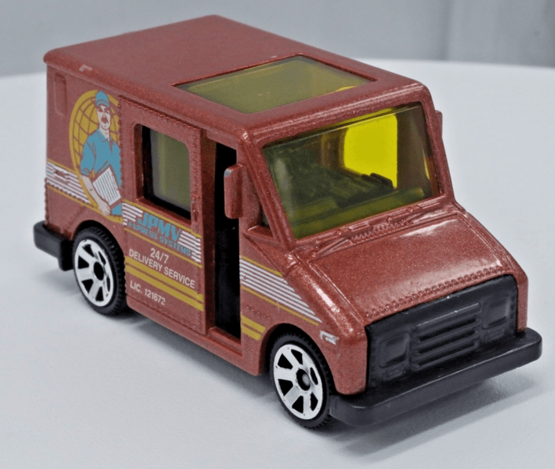 2015 Matchbox MB993 ~ JPMV DELIVERY SERVICE TRUCK ~ Copper 1:68 Diecast