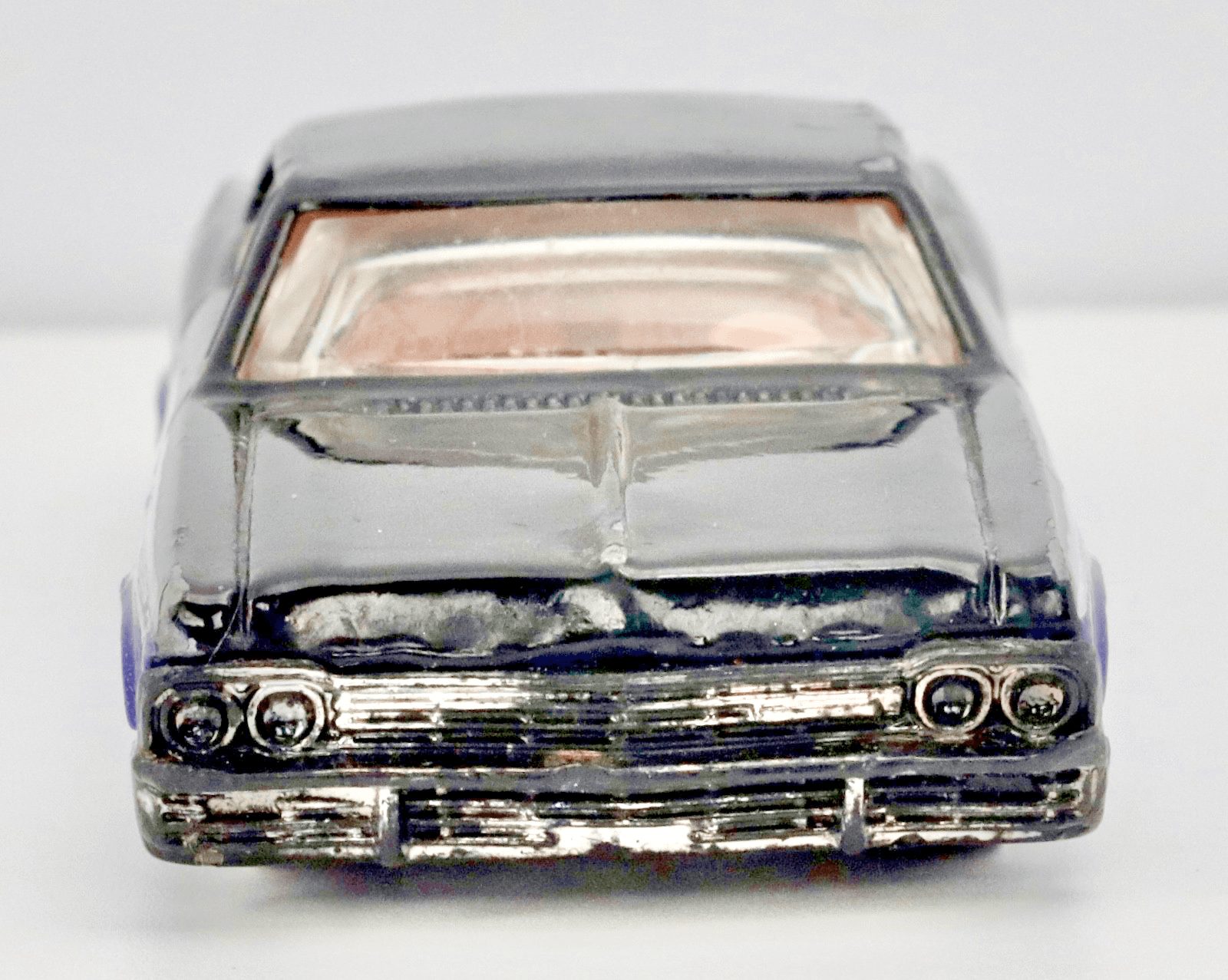 1998 Hot Wheels 1965 IMPALA LOWRIDER ~ 1st ED ~ Black Blue #635 - Thumbnail 4