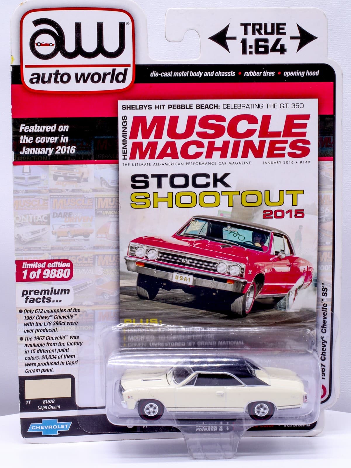 Auto World Hemming's Muscle Machine Series ~ 1967 CHEVELLE SS ~ 1:64 Diecast