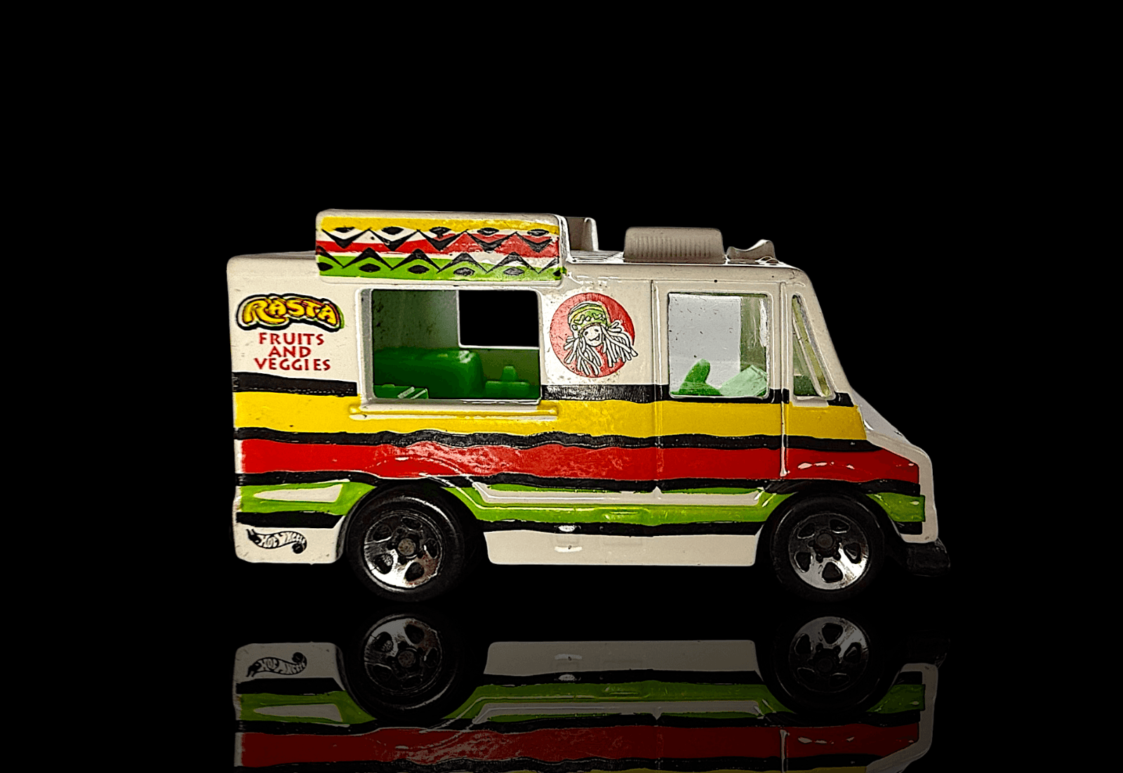 Hot Wheels 1998 Tropicool Series Ice Cream Truck ~ #1/4 ~ Rasta Fruits & Veggies