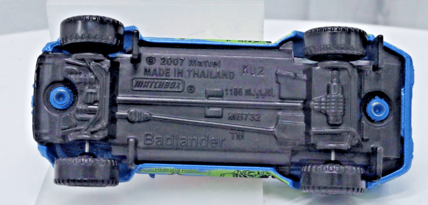 2017 Matchbox Heroic Vehicles ~ BADLANDER TRUCK ~ Blue Diecast 1/64 - Thumbnail 8
