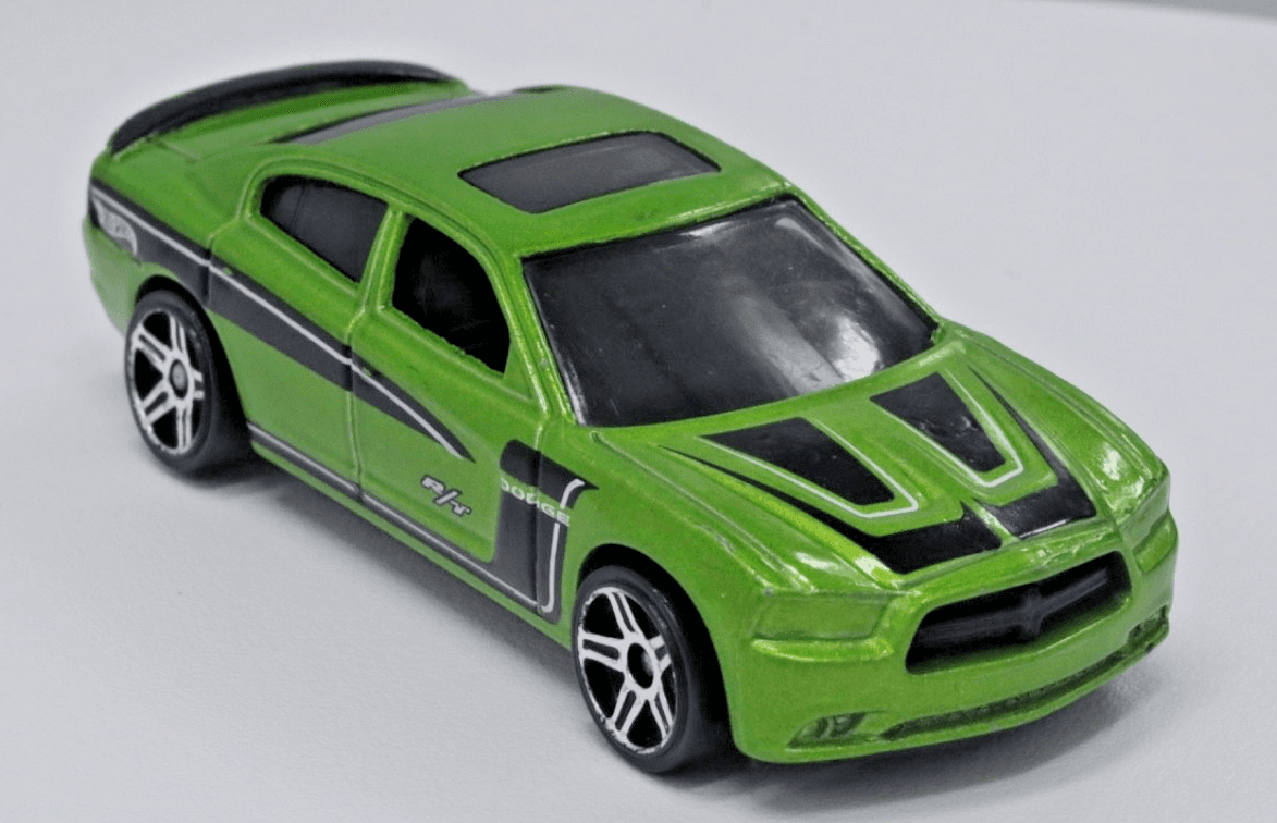 Hot Wheels ~ 2011 DODGE CHARGER R/T ~ Green 1/64 Diecast
