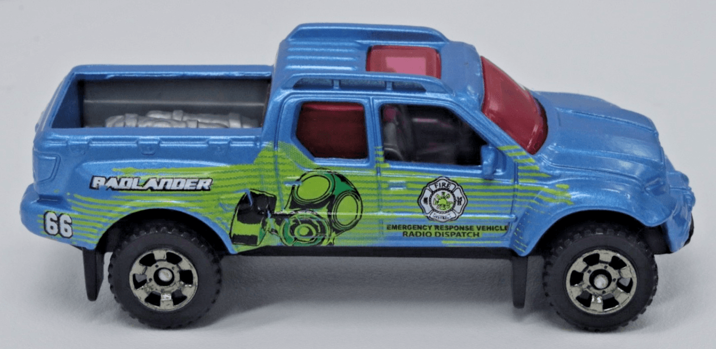 2017 Matchbox Heroic Vehicles ~ BADLANDER TRUCK ~ Blue Diecast 1/64 - Thumbnail 3