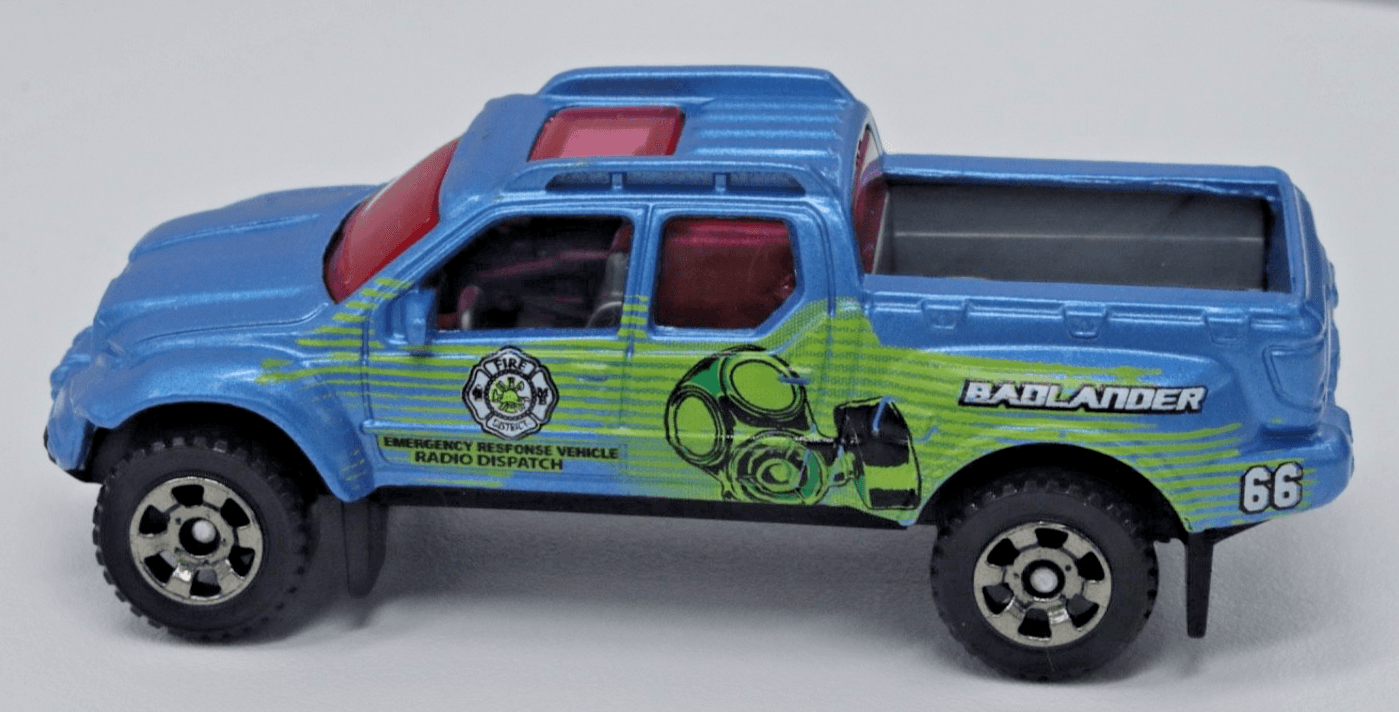 2017 Matchbox Heroic Vehicles ~ BADLANDER TRUCK ~ Blue Diecast 1/64 - Thumbnail 4