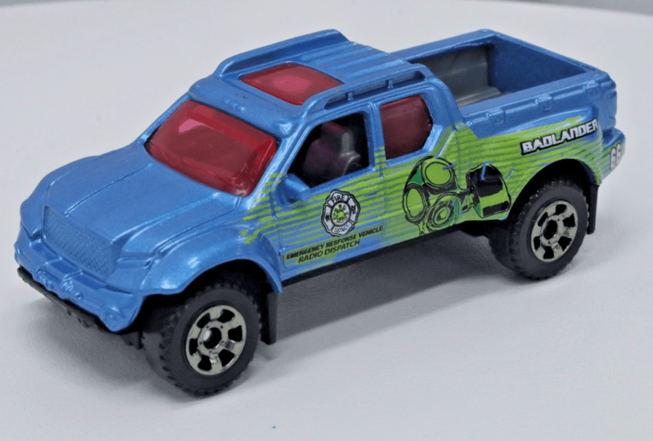 2017 Matchbox Heroic Vehicles ~ BADLANDER TRUCK ~ Blue Diecast 1/64 - Thumbnail 2