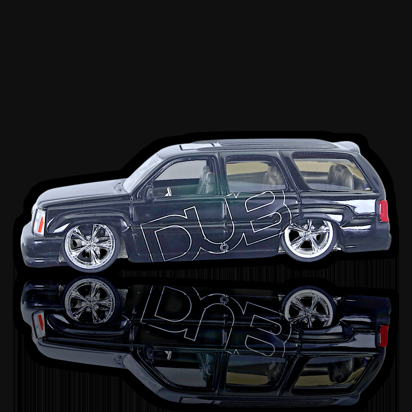 Jada 2002 CADILLAC ESCALADE "Dub City" ~ Black ~ 1:64 Diecast Toy Car - Thumbnail 2