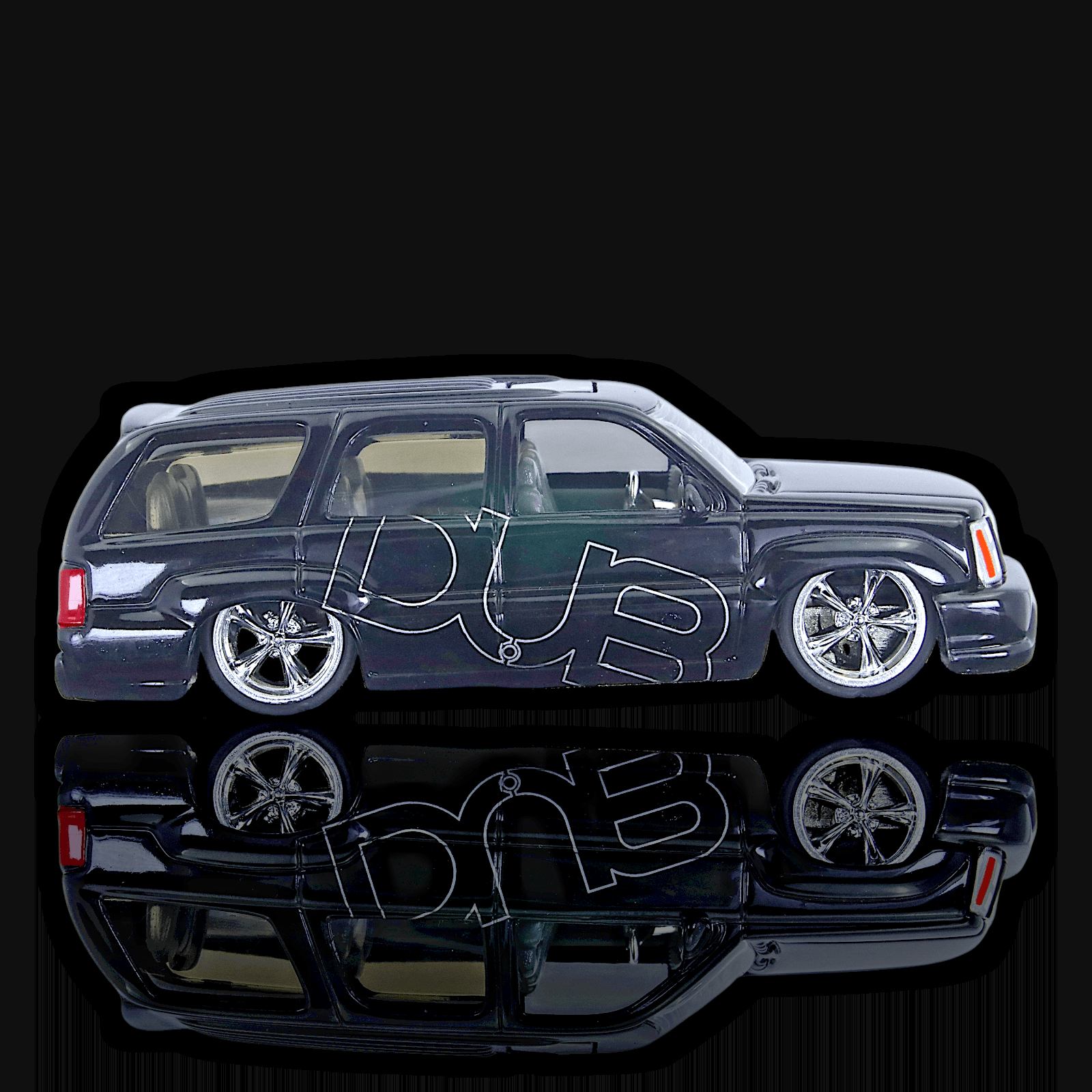 Jada 2002 CADILLAC ESCALADE "Dub City" ~ Black ~ 1:64 Diecast Toy Car