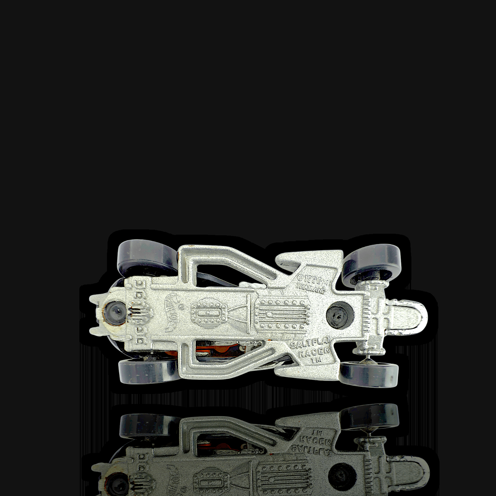 Hot Wheels 1998 Salt Flat Racer ~ Black Yellow Stripes HW Mainline Series - Thumbnail 6