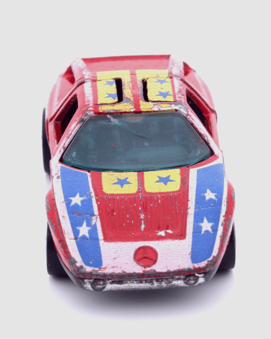 VINTAGE Hot Wheels Redline ~ FLYING COLORS 1970 MERCEDES C-111 ~ Diecast - Thumbnail 10