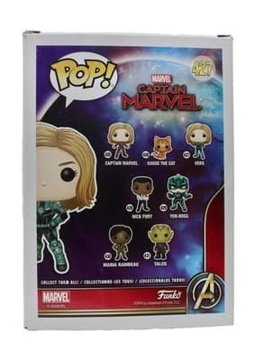 Funko Pop! Marvel Captain Marvel #427 Vers Bobble-Head Figure - Thumbnail 2