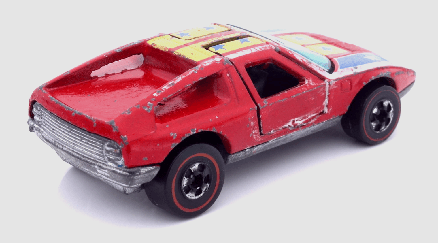 VINTAGE Hot Wheels Redline ~ FLYING COLORS 1970 MERCEDES C-111 ~ Diecast - Thumbnail 7