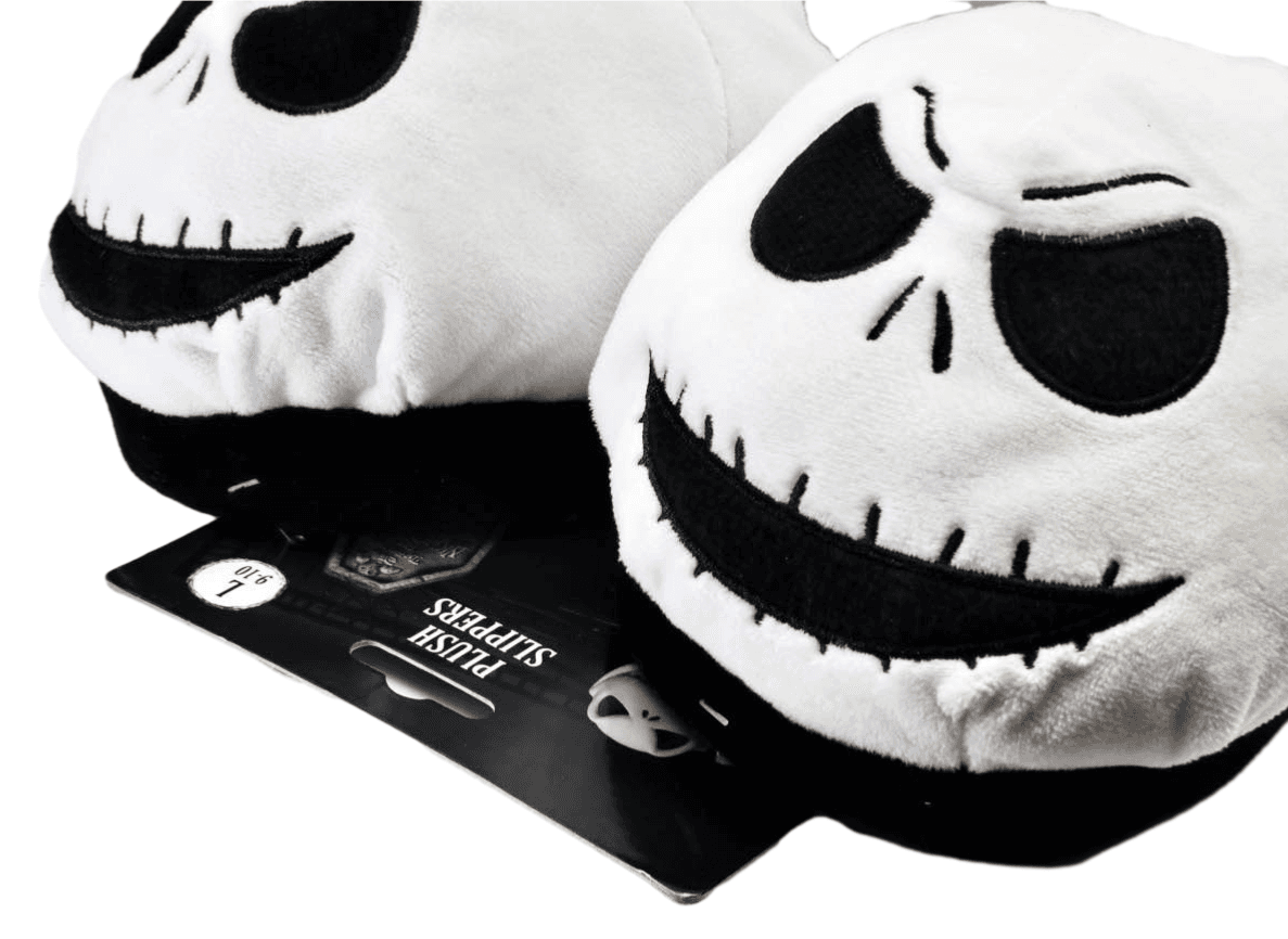 Disney Nightmare Before Christmas Jack Skellington Plush Slippers Adult L 9-10 - Thumbnail 2