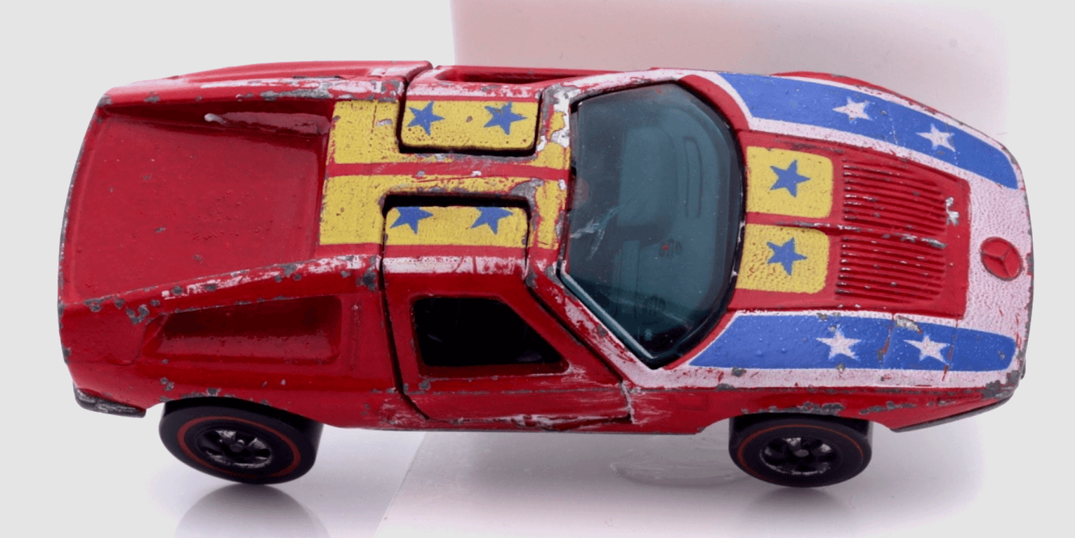 VINTAGE Hot Wheels Redline ~ FLYING COLORS 1970 MERCEDES C-111 ~ Diecast - Thumbnail 11