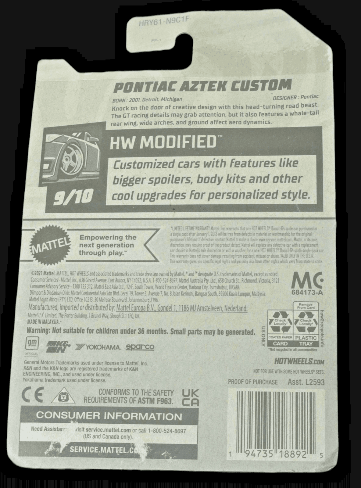 2024 Hot Wheels PONTIAC AZTEK ~ Custom Blue ~ HW Modified #9/10 ~111/250 - Thumbnail 2