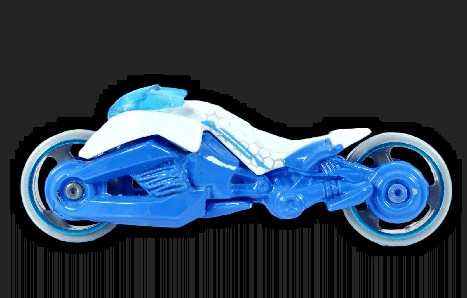 2013 Hot Wheels MAX STEEL MOTORCYCLE ~ Blue / White ~ HW Imagination # 59/250 - Thumbnail 2
