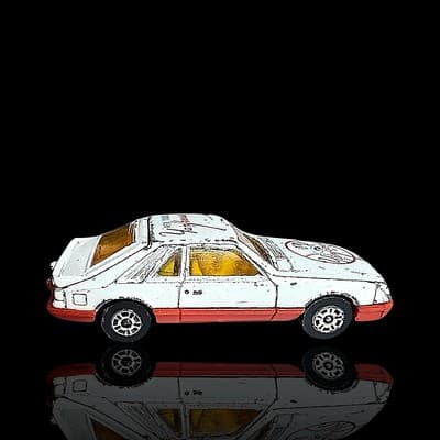 Corgi ~NY Yankees Mustang Cobra ~ Red/White 1:64 Vintage Diecast Car