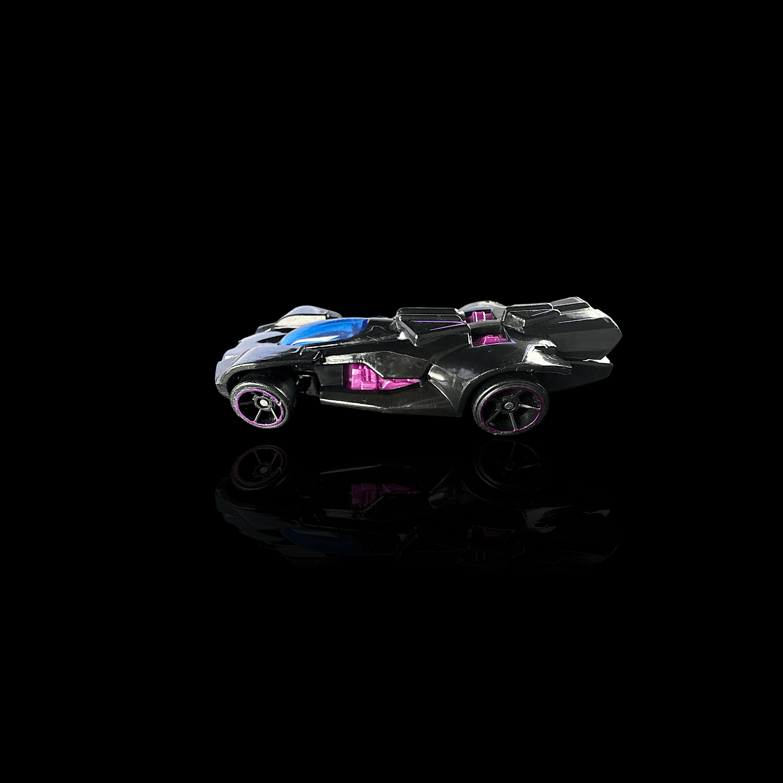 Hot Wheels 2014 REV ROD ~ Black w/Purple Trimmed Wheels ~ HW City ~ Diecast Car - Thumbnail 2