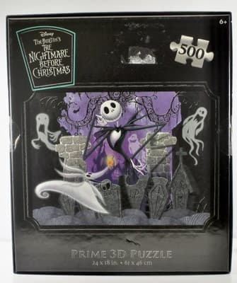 Disney Tim Burton Nightmare Before Christmas 3D Puzzle 500 Pieces - Thumbnail 3