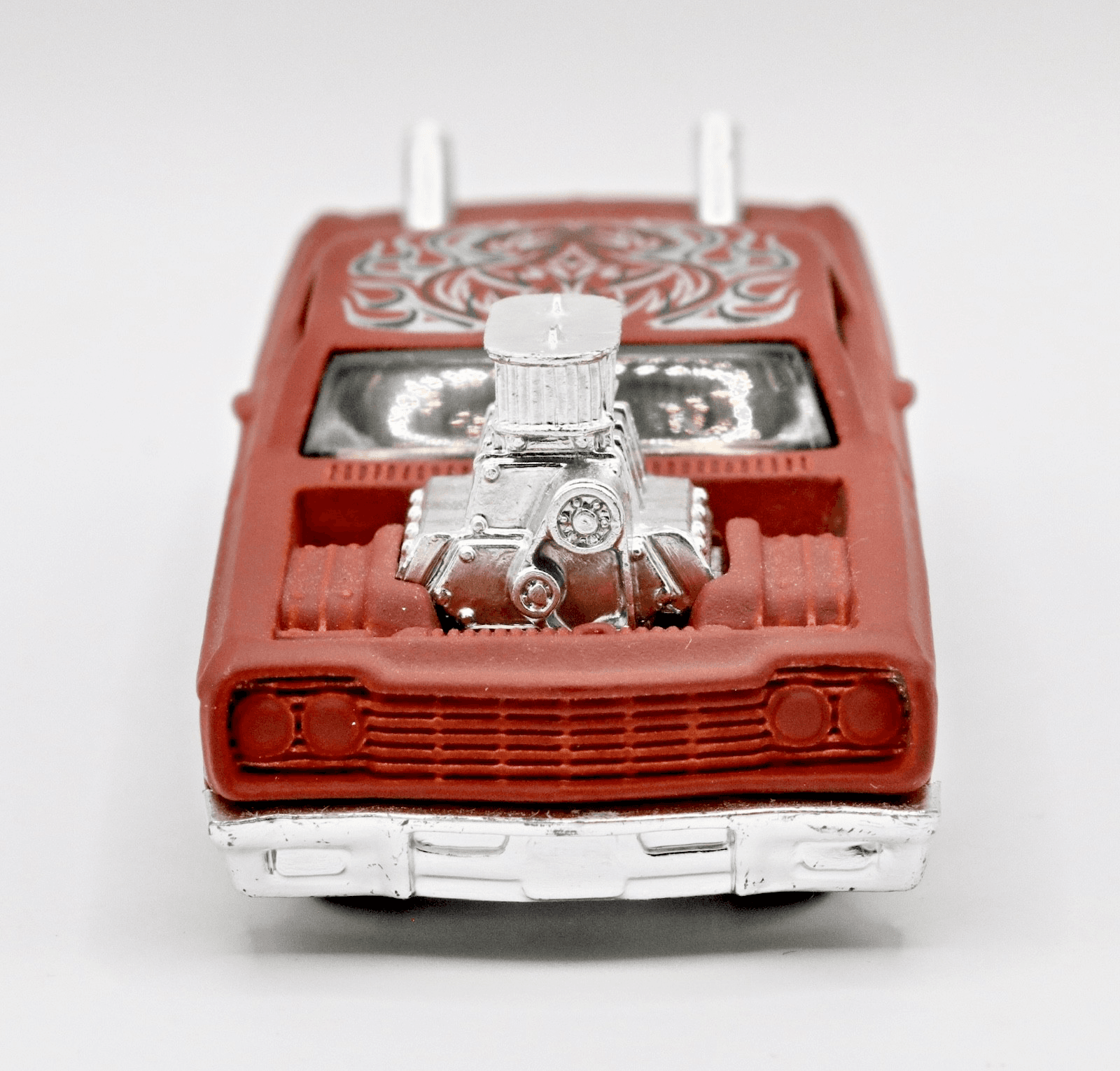 Hot Wheels ~ 1964 CHEVY IMPALA "Tooned" ~ Brown Flames Diecast 1:64 Car - Thumbnail 3