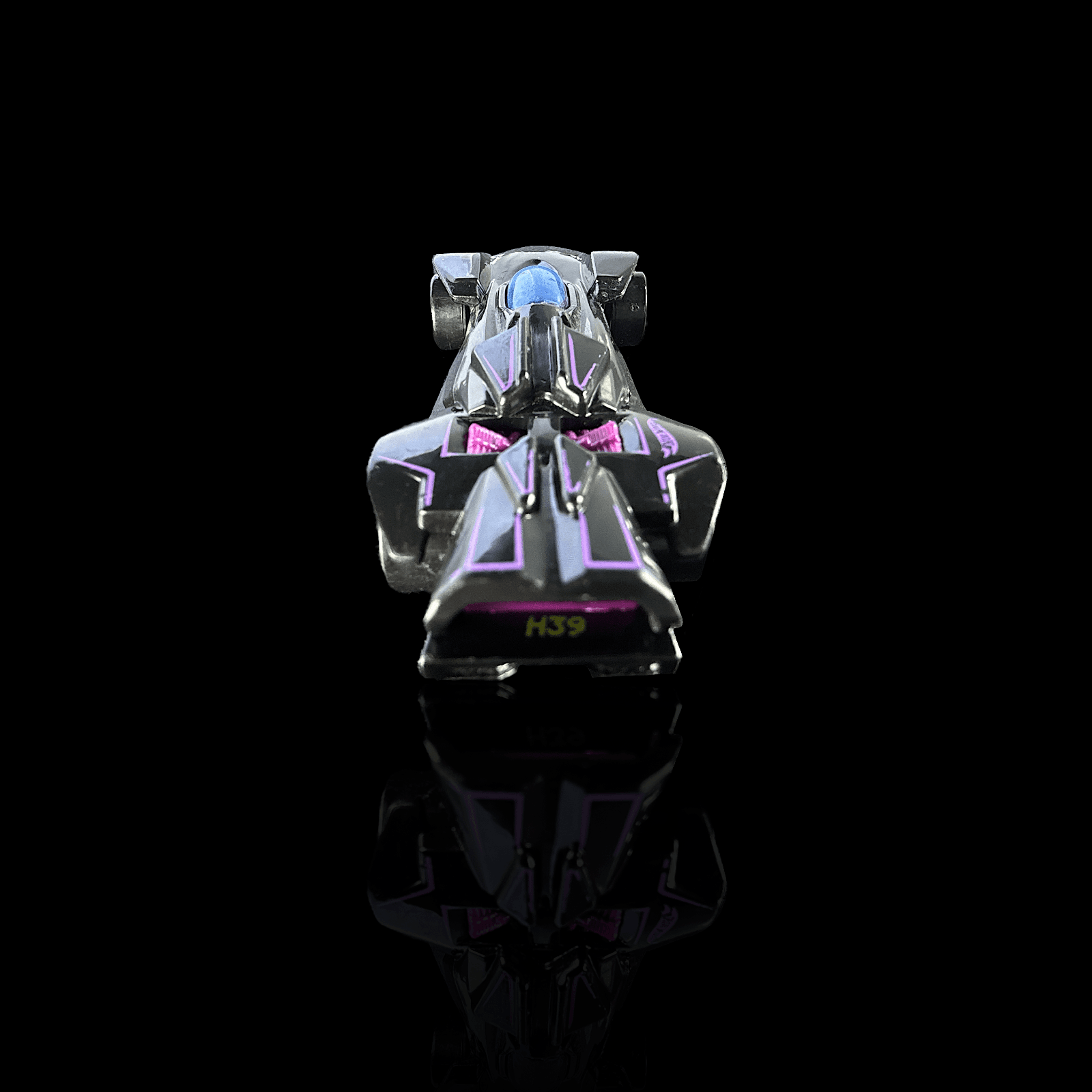 Hot Wheels 2014 REV ROD ~ Black w/Purple Trimmed Wheels ~ HW City ~ Diecast Car - Thumbnail 3
