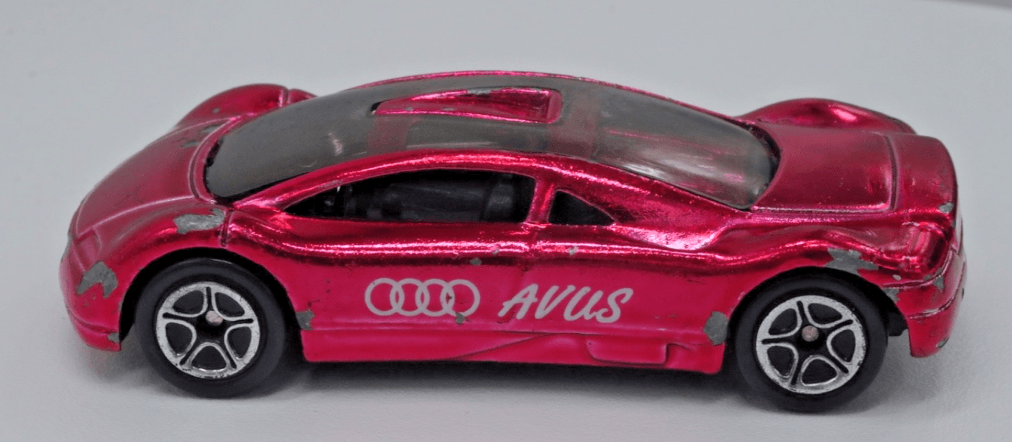Matchbox ~ 1995 AUDI AVUS QUATTRO ~ Red Diecast 1/64 - Thumbnail 4