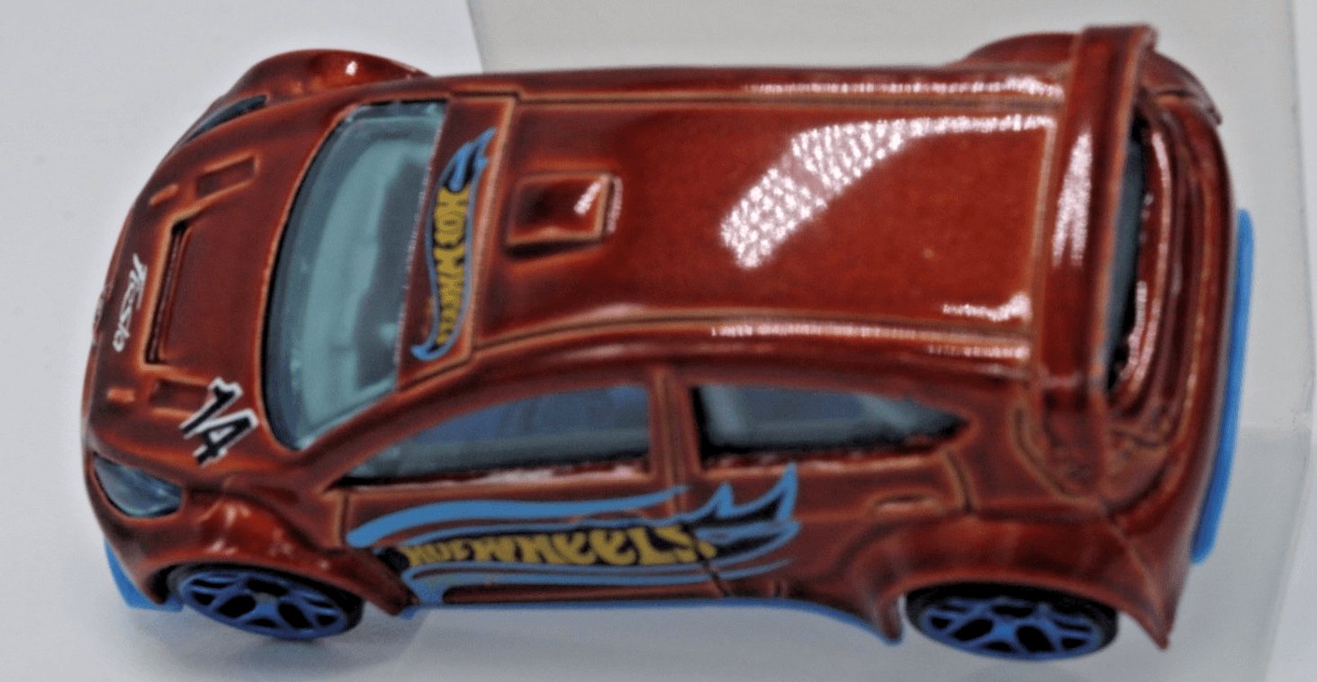 Hot Wheels ~ 2012 FORD FIESTA ~ Copper Brown / Blue Trim #14 Loose 1:64 Diecast - Thumbnail 4