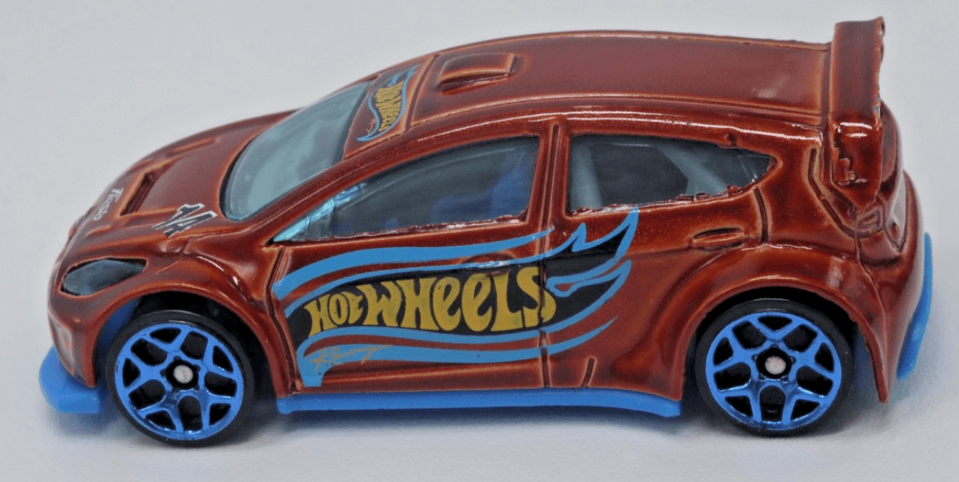 Hot Wheels ~ 2012 FORD FIESTA ~ Copper Brown / Blue Trim #14 Loose 1:64 Diecast - Thumbnail 3