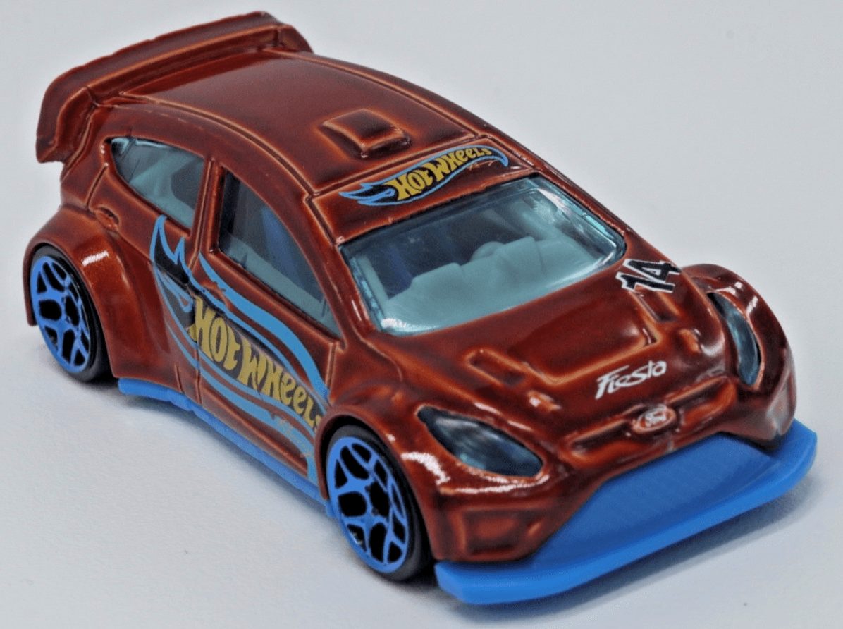 Hot Wheels ~ 2012 FORD FIESTA ~ Copper Brown / Blue Trim #14 Loose 1:64 Diecast