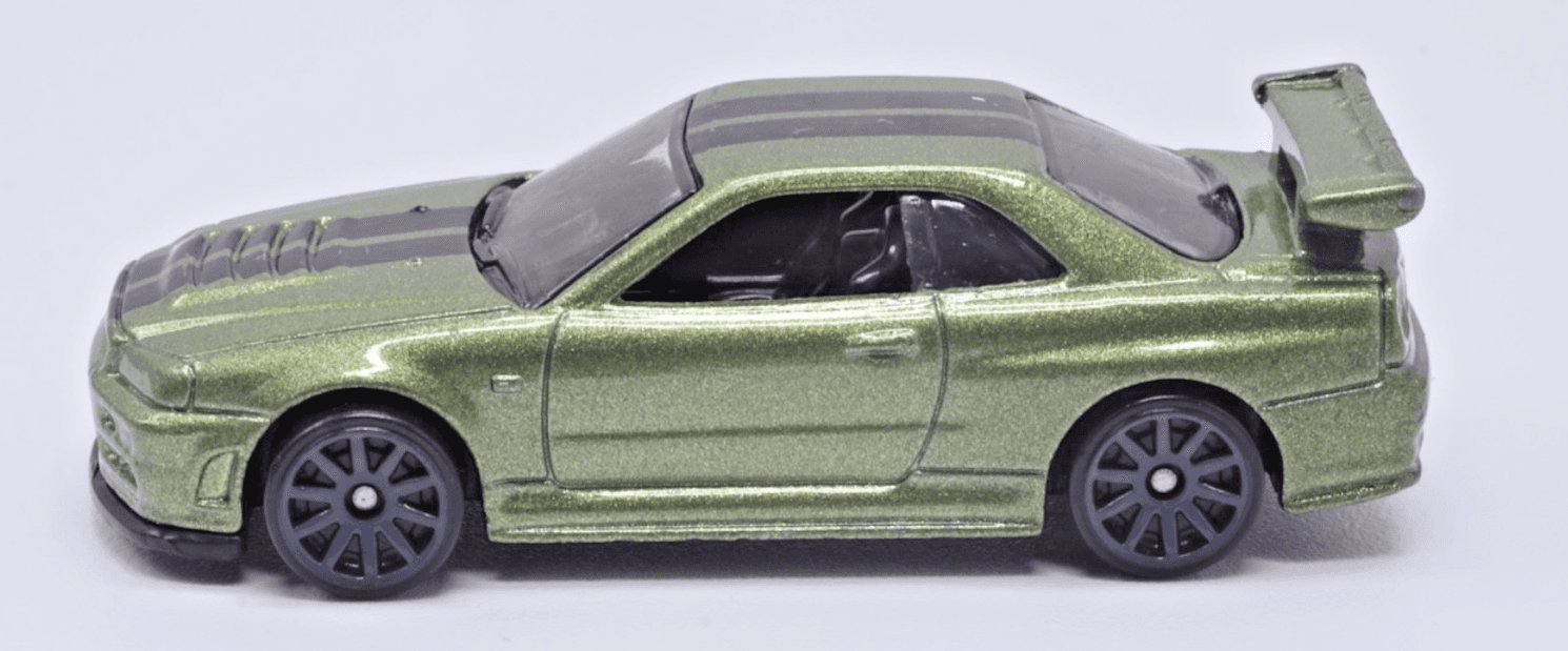 Hot Wheels ~ 2019 NISSAN SKYLINE GT-R (BNR34) ~ 2/5 Olive Green 45/250 - Thumbnail 4