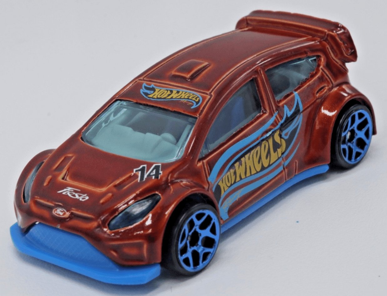 Hot Wheels ~ 2012 FORD FIESTA ~ Copper Brown / Blue Trim #14 Loose 1:64 Diecast - Thumbnail 2
