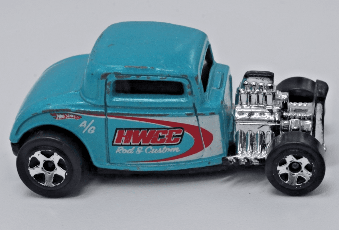 VTG 1997 Hot Wheels '32 HWCC FORD Rod & Custom ~Blue Coupe 1:64 Diecast - Thumbnail 3