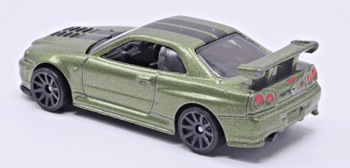 Hot Wheels ~ 2019 NISSAN SKYLINE GT-R (BNR34) ~ 2/5 Olive Green 45/250 - Thumbnail 6