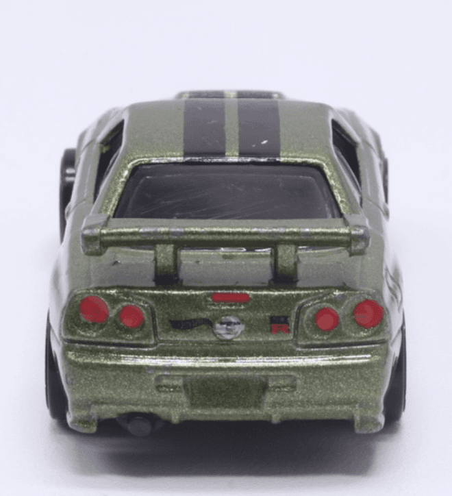 Hot Wheels ~ 2019 NISSAN SKYLINE GT-R (BNR34) ~ 2/5 Olive Green 45/250 - Thumbnail 7