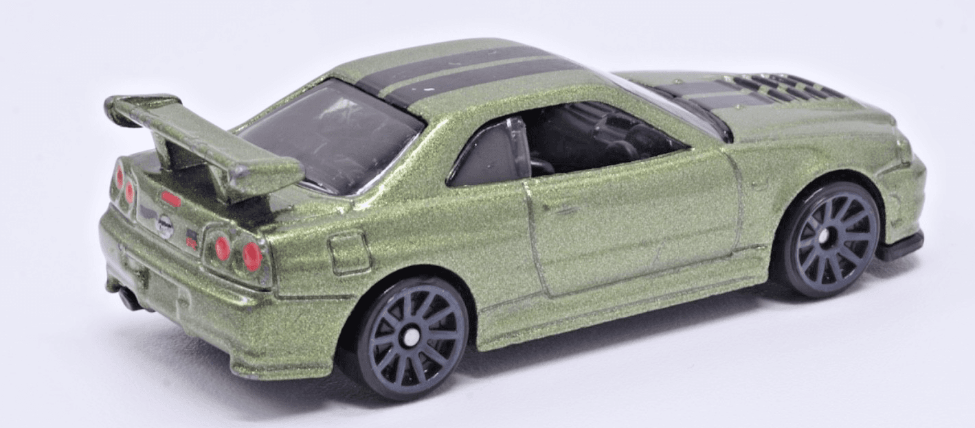 Hot Wheels ~ 2019 NISSAN SKYLINE GT-R (BNR34) ~ 2/5 Olive Green 45/250 - Thumbnail 5