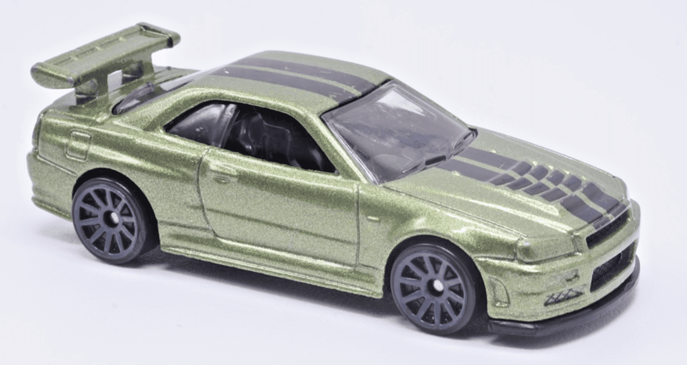 Hot Wheels ~ 2019 NISSAN SKYLINE GT-R (BNR34) ~ 2/5 Olive Green 45/250