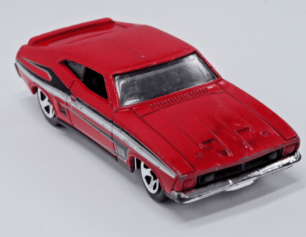2012 Hot Wheels Muscle Mania ~ 1973 FORD FALCON XB ~ Red Diecast 1/64