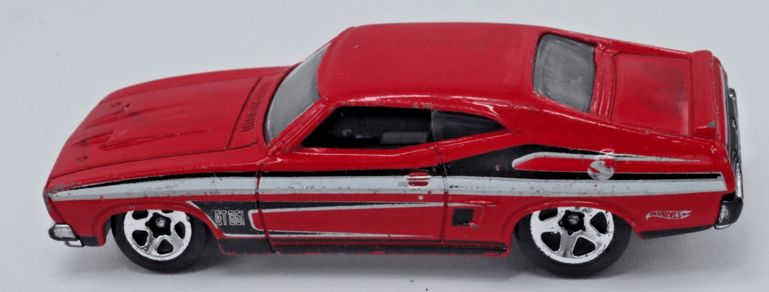 2012 Hot Wheels Muscle Mania ~ 1973 FORD FALCON XB ~ Red Diecast 1/64 - Thumbnail 3