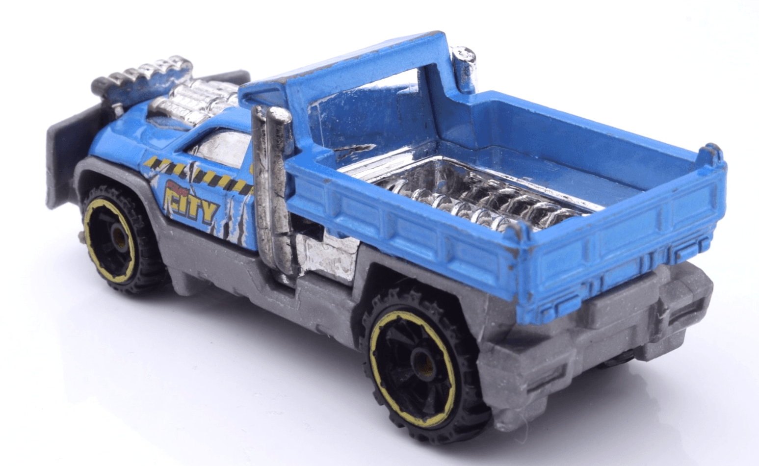 2014 Hot Wheels City ~ SO PLOWED ~ Snow Plow Truck Blue Diecast 1:64 - Thumbnail 5