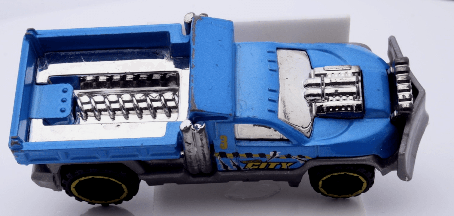 2014 Hot Wheels City ~ SO PLOWED ~ Snow Plow Truck Blue Diecast 1:64 - Thumbnail 9