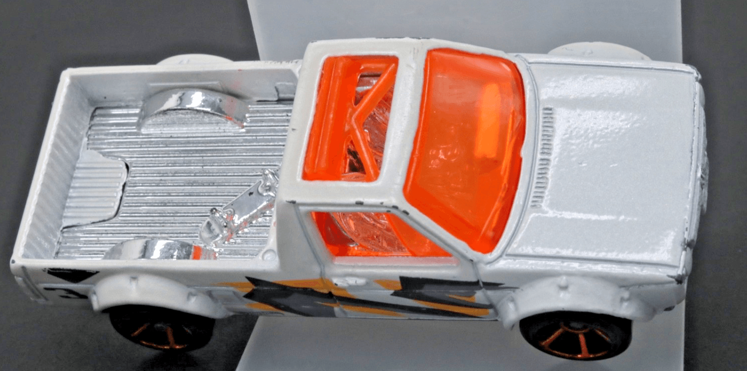 Hot Wheels ~ 2014 VOLKSWAGEN CADDY ~ White Pickup ~ Orange Windows 1:64 Diecast - Thumbnail 7