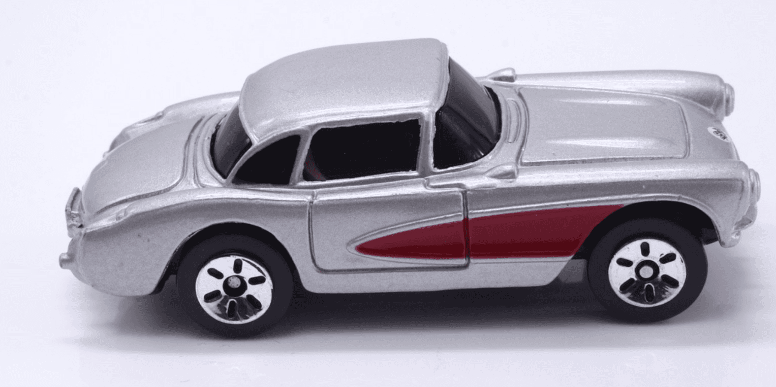 Maisto ~ 1957 CHEVROLET CORVETTE ~ Silver / Red 1:64 Diecast - Thumbnail 3