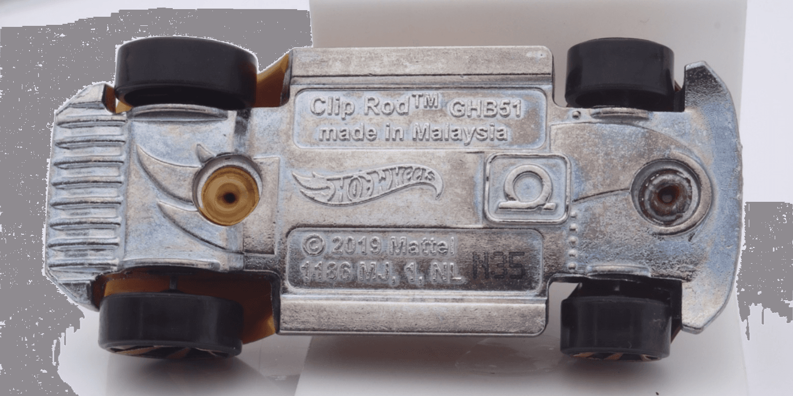 2019 Hot Wheels ~ CLIP ROD ~ GHB51 ~ Gold Black Burgandy Loose Toy Car - Thumbnail 10