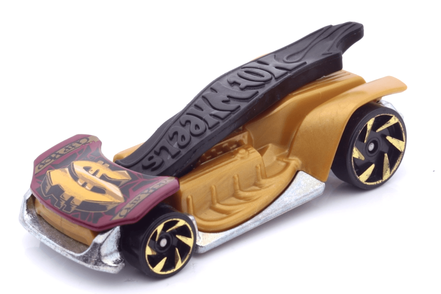 2019 Hot Wheels ~ CLIP ROD ~ GHB51 ~ Gold Black Burgandy Loose Toy Car - Thumbnail 2