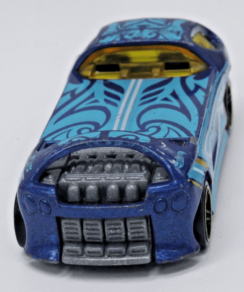 2019 Hot Wheels Wave Cravers ~ DEORA II ~ Blue Yellow Rim Loose 1:64 - Thumbnail 5