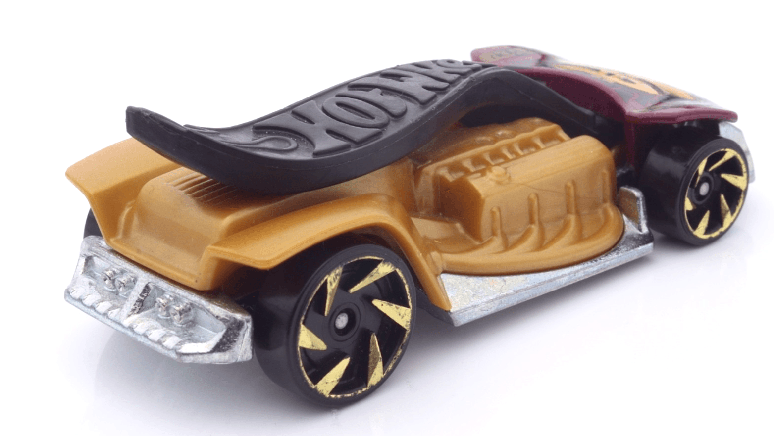 2019 Hot Wheels ~ CLIP ROD ~ GHB51 ~ Gold Black Burgandy Loose Toy Car - Thumbnail 6